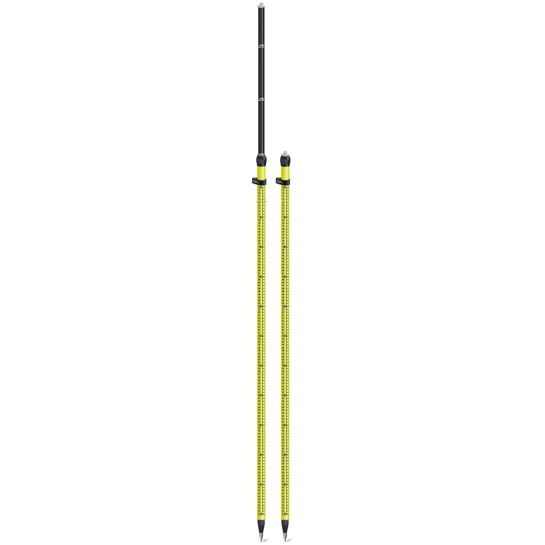 2.2 Meter Aluminum Rover Rod, 3 Position Snap-Lock, Metric