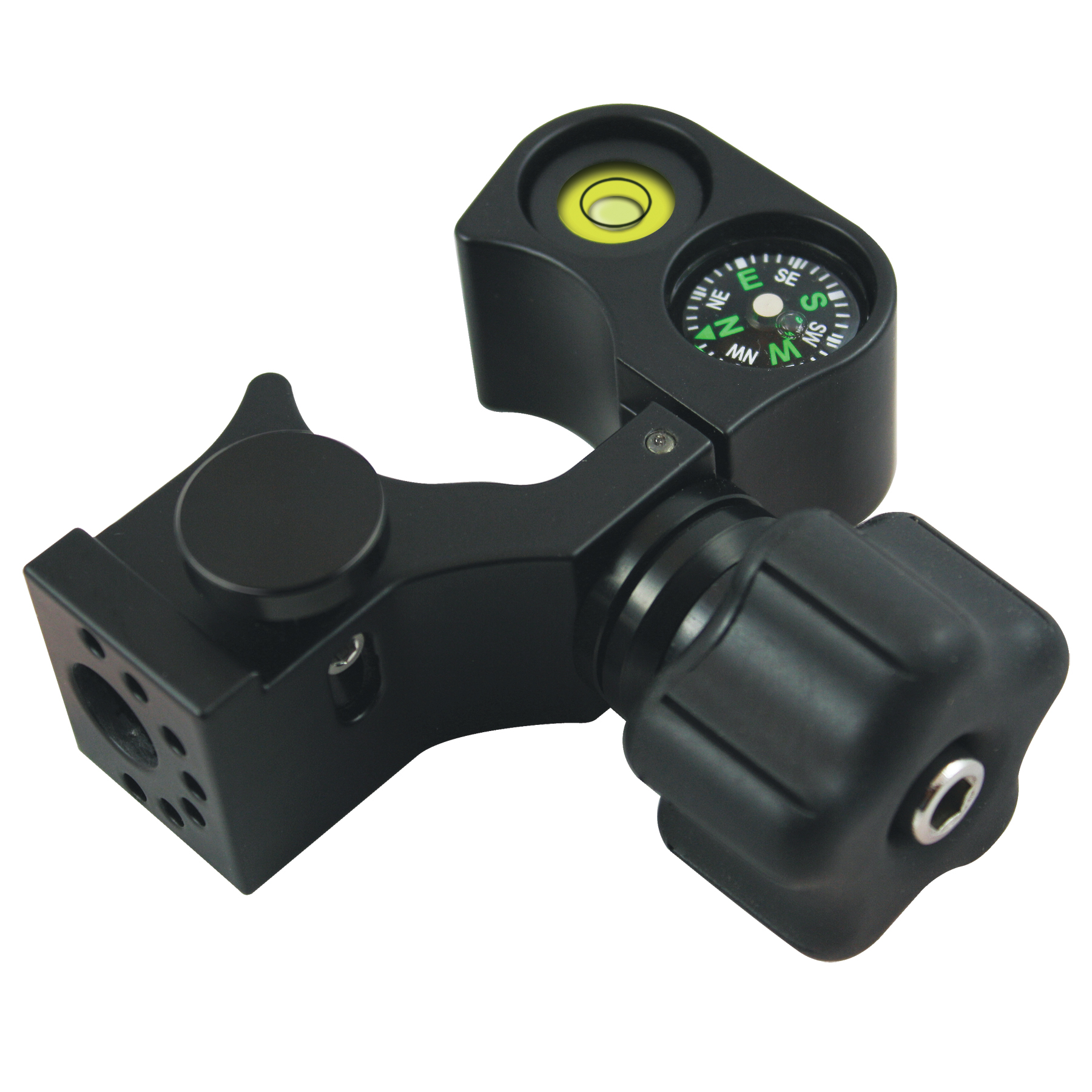 Quick Release Pole Clamp with Vial and Compass
